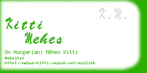 kitti mehes business card