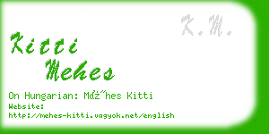 kitti mehes business card